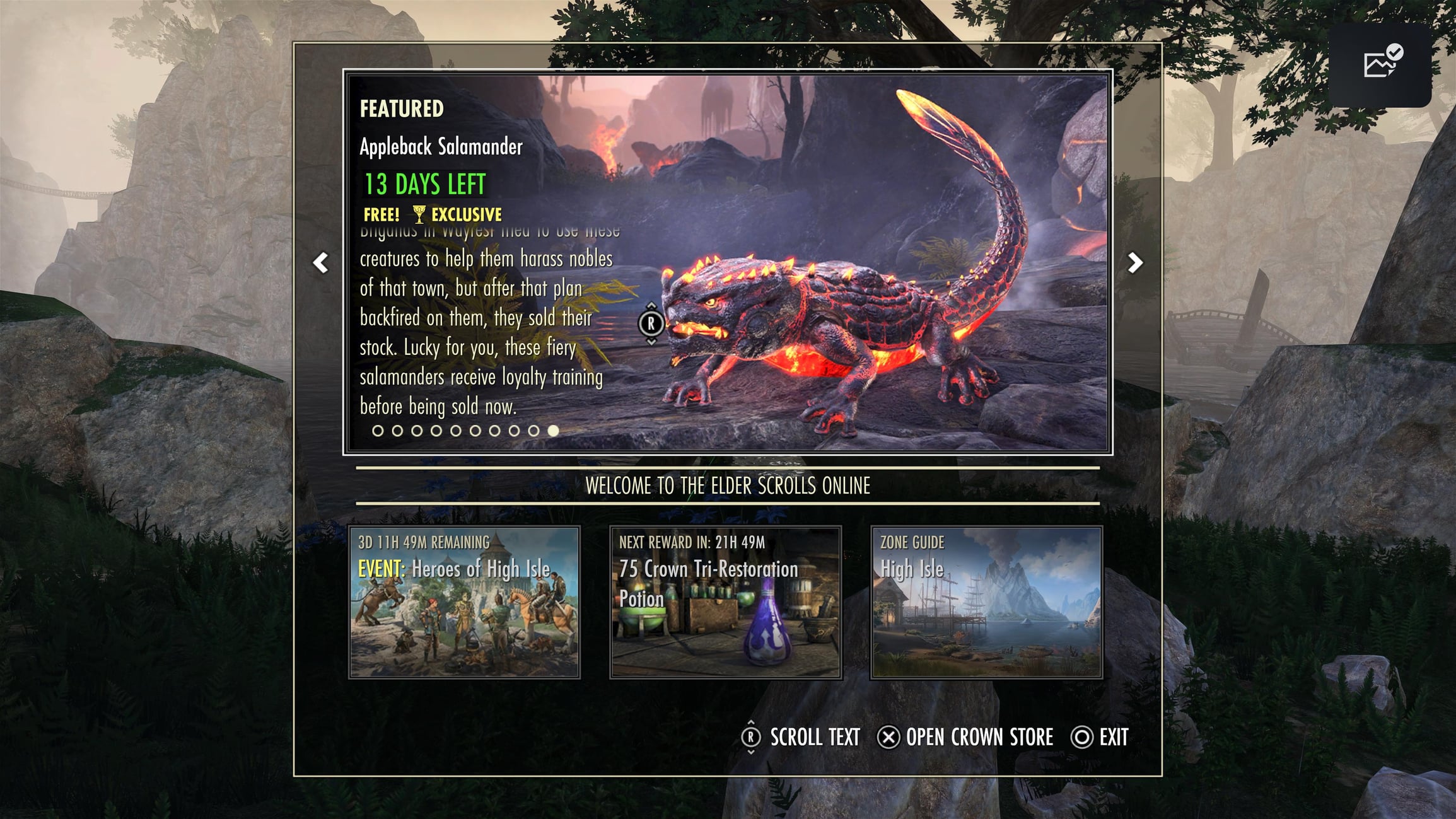 Need to purchase the free DLC and ESO+ pet in the Crown Store — Elder  Scrolls Online