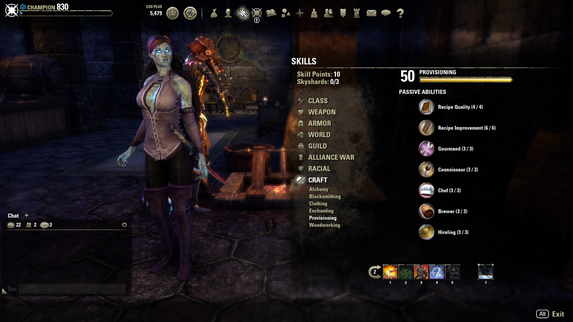 Unable to craft any foods or drinks whatsoever! — Elder Scrolls Online