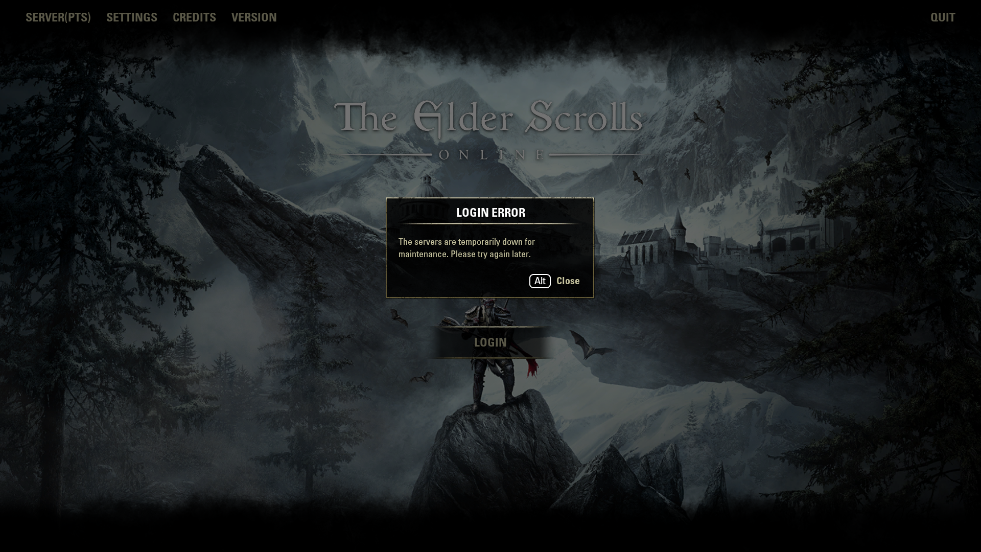 Launcher downloading PTS — Elder Scrolls Online