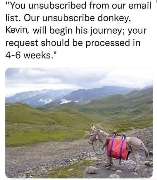 Unsubscription donkey
