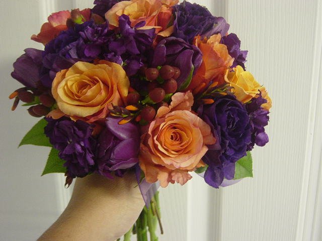 Orange And Purple Flowers The Knot Picture 068 Jpg