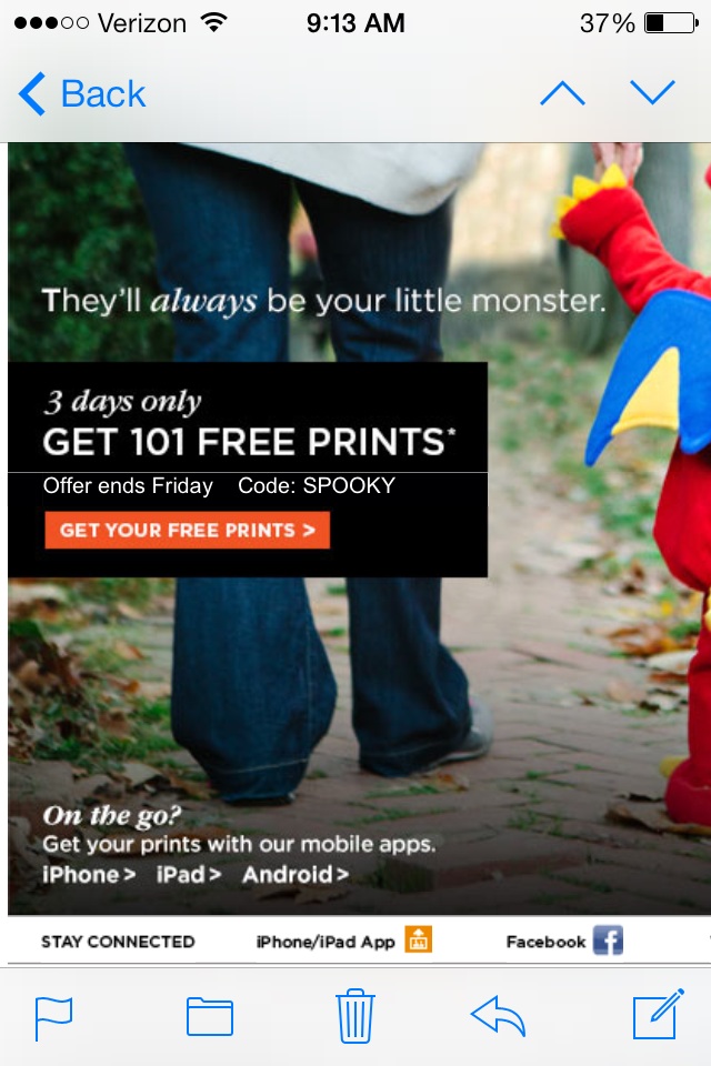 Shutterfly psa 101 free prints code the bump