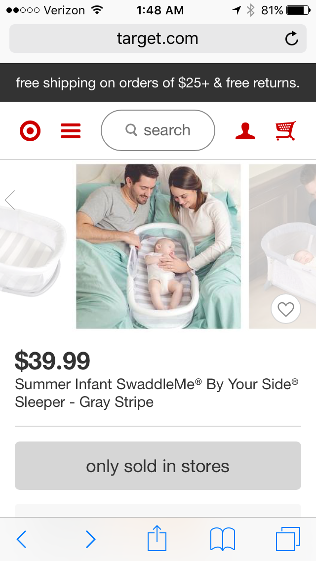 baby nest bed target