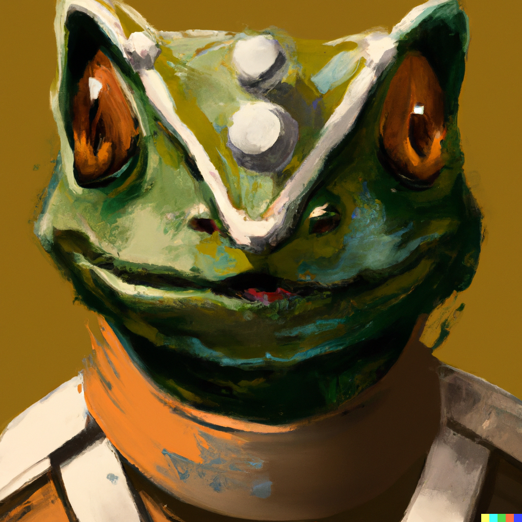 DALL·E 2022-09-23 06.57.54 - humanoid frog warrior monster with war paint for dungeons and dragons realism digital painting hyper detail .png