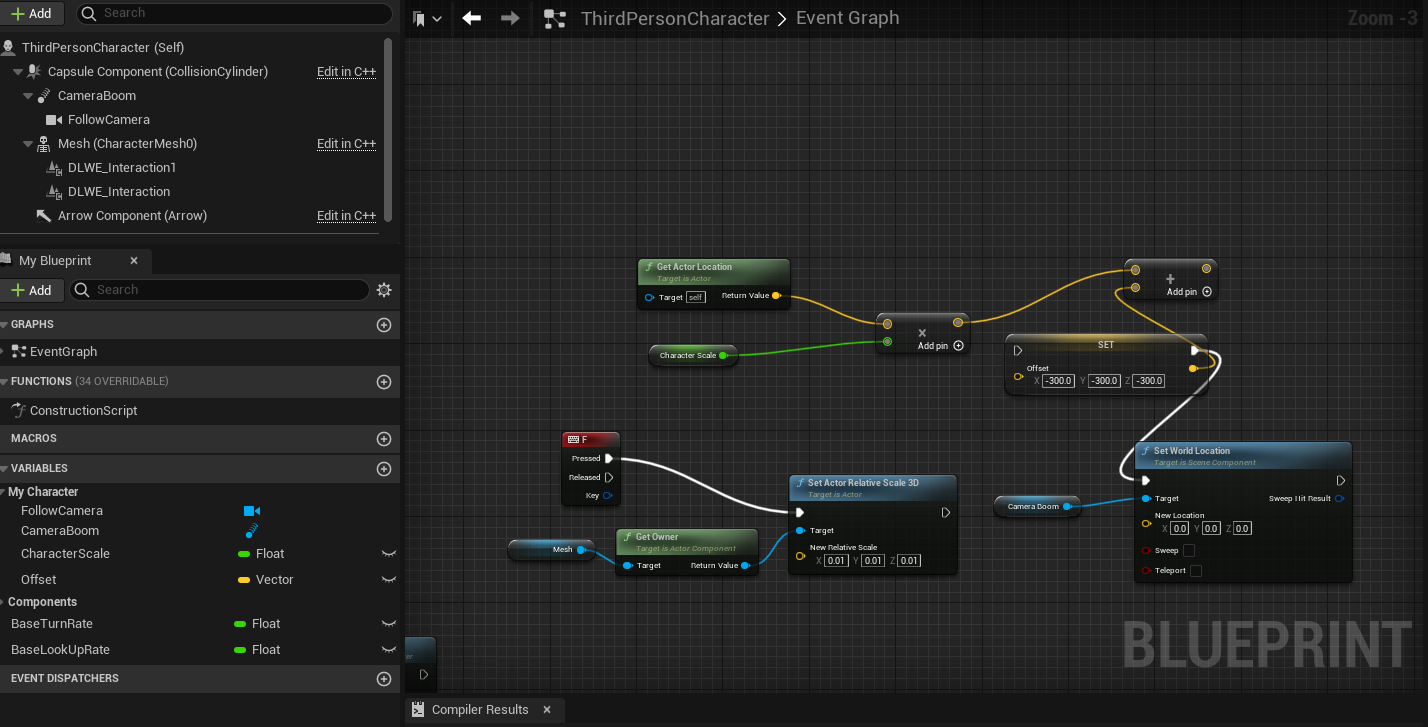 Issues With Camera and Socket Scaling with Third Person Character