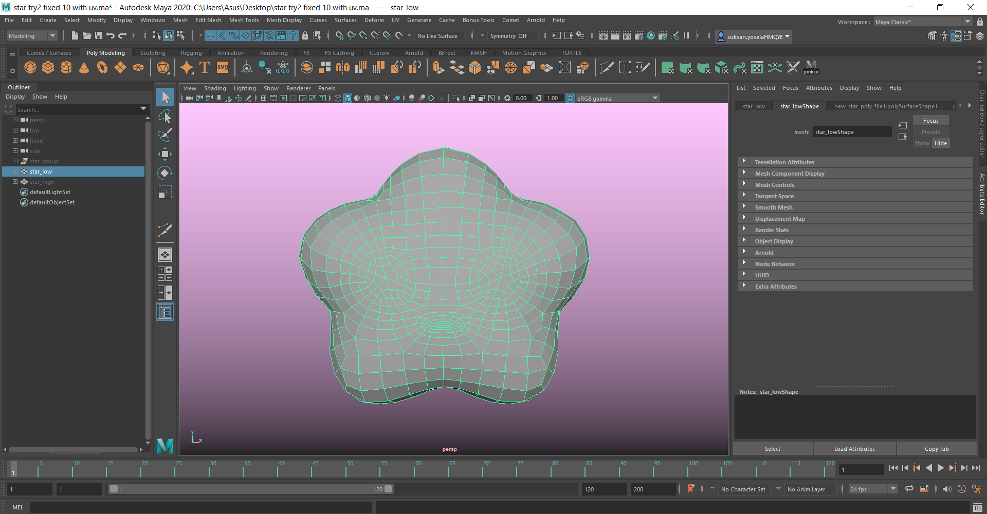 star try2 fixed 10 with uv.ma_ - Autodesk Maya 2020_ C__Users_Asus_Desktop_star try2 fixed 10 with uv.ma   ---   star_low 5_7_2022 7_47_41 PM.png