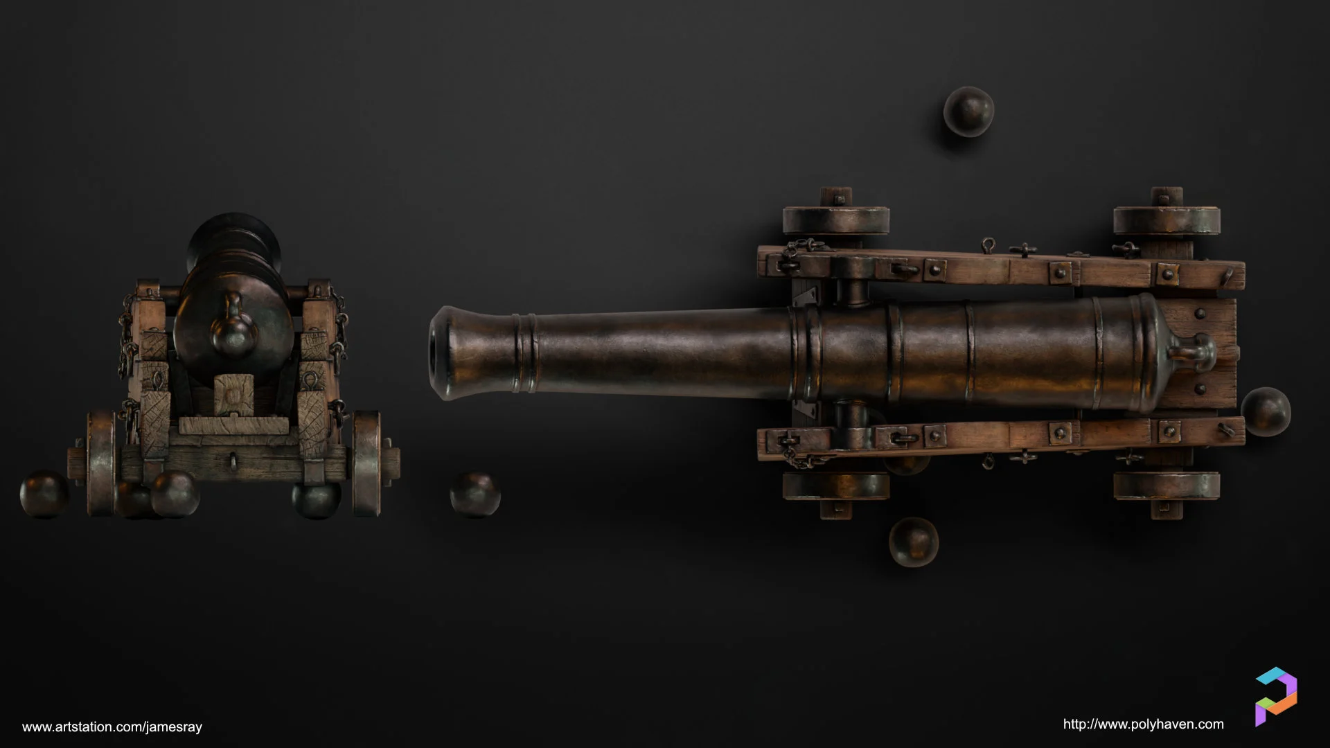 Wooden Cannon - Free Download - Poly Haven — polycount