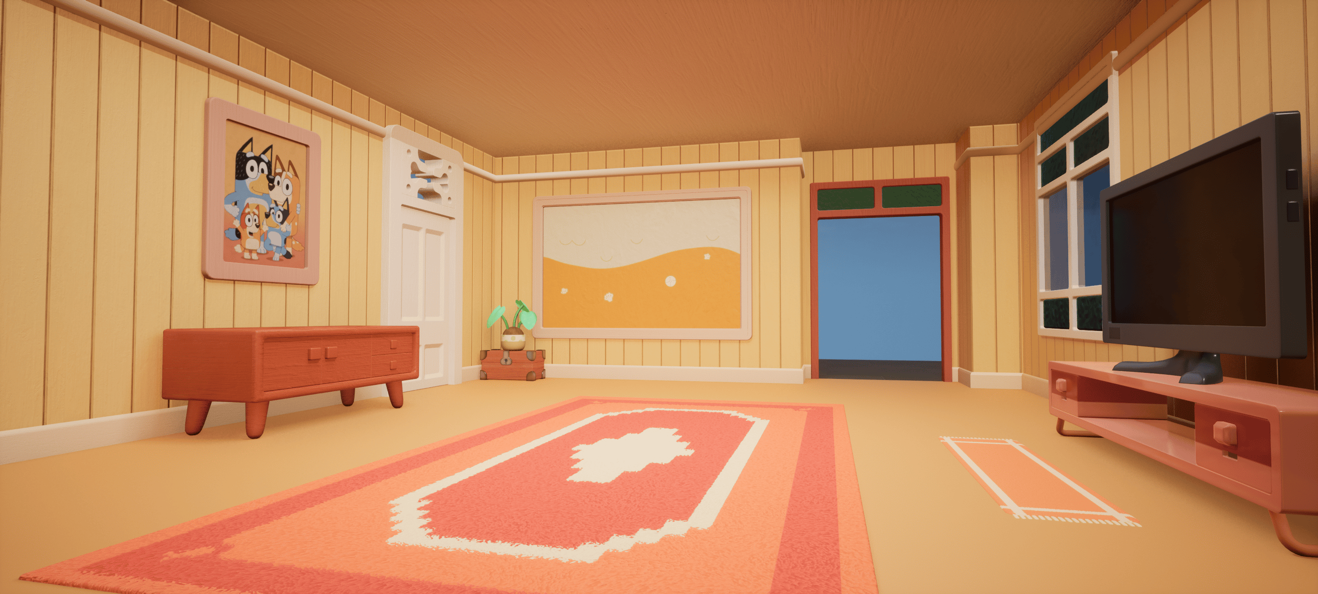 cartoon living room