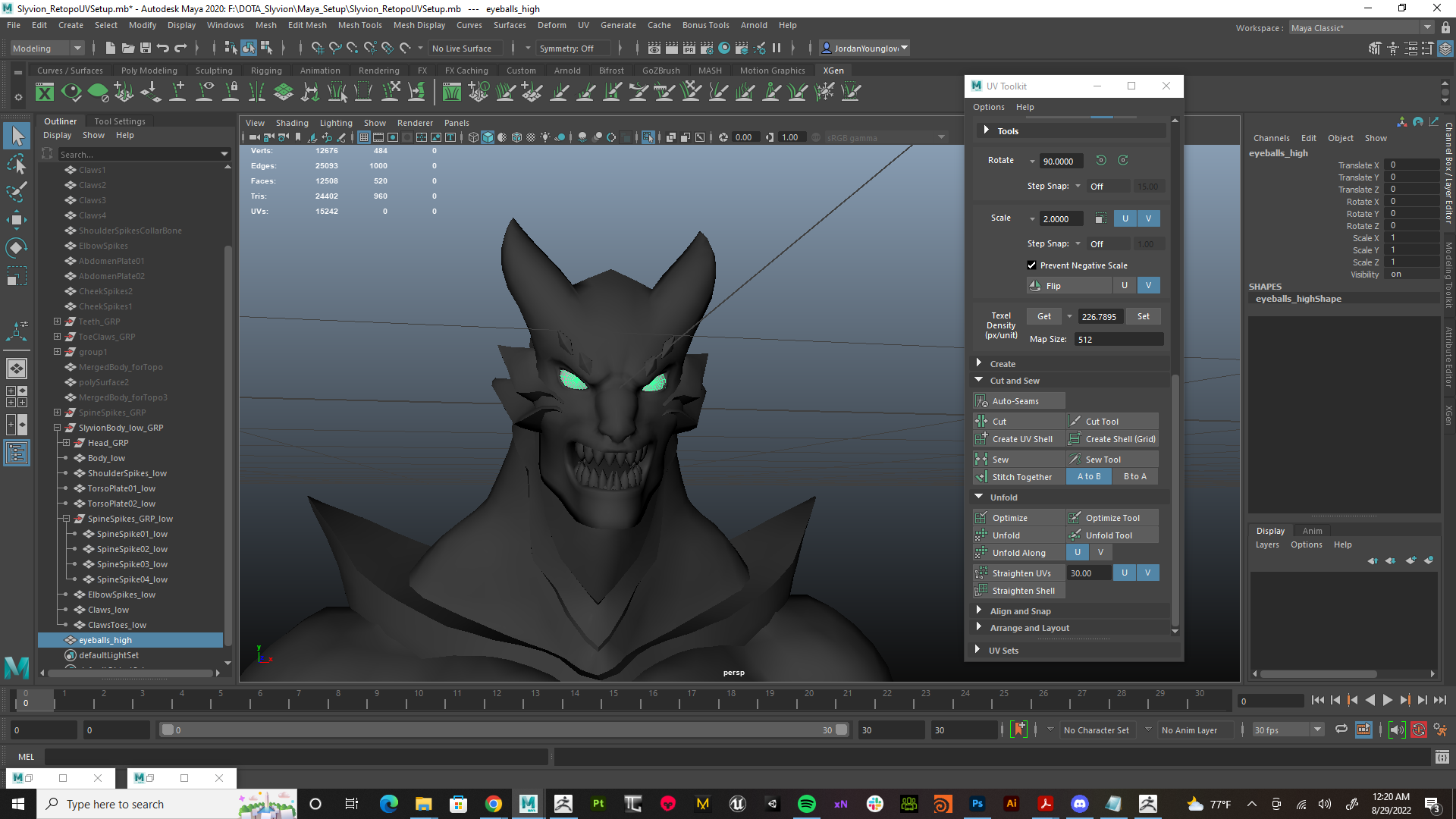 how to edit imported fbx files zbrush