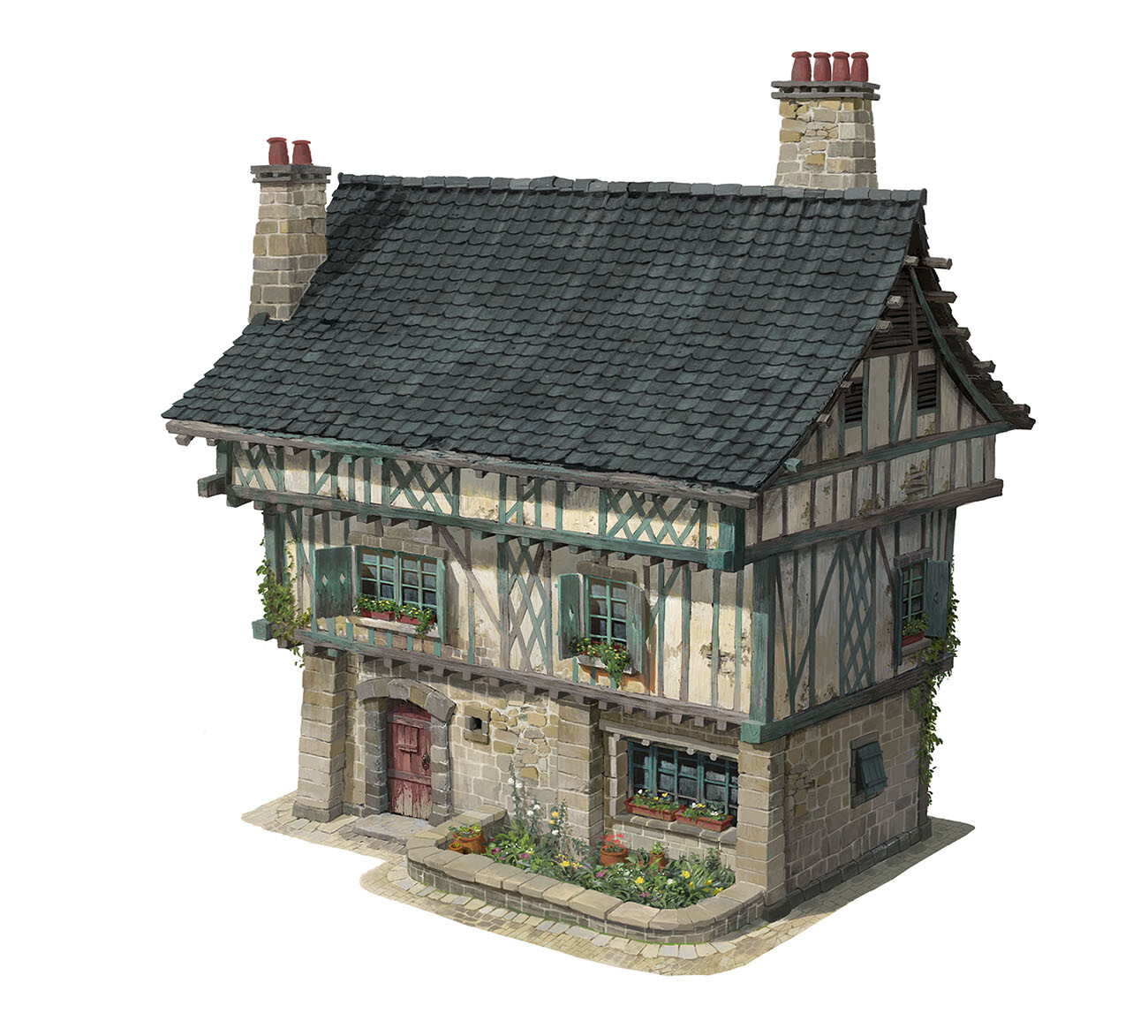 WIP UE5 Medieval House Hyunsu Cha Animated polycount