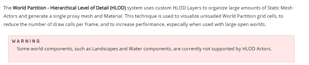 LandscapeStreamingProxy error - World Creation - Epic Developer