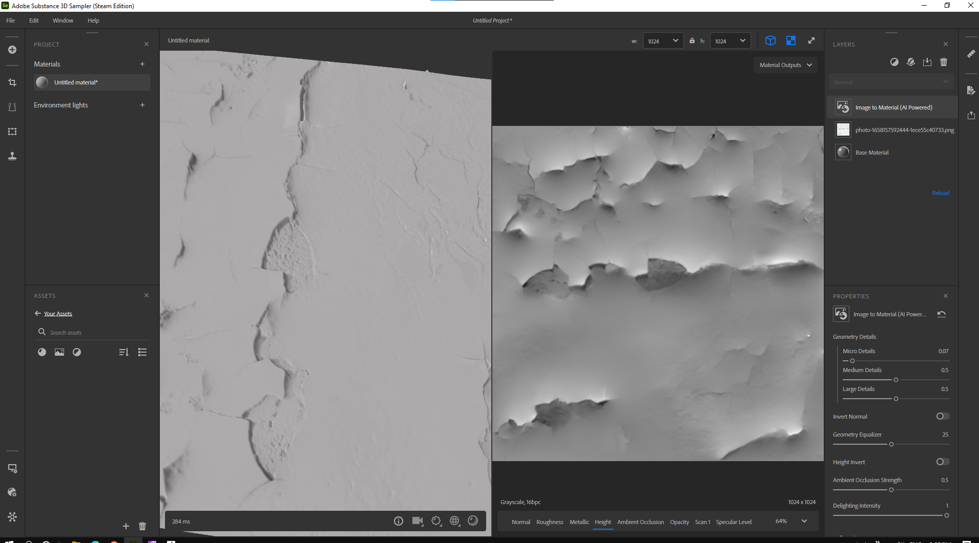 substance baking height map from zbrush