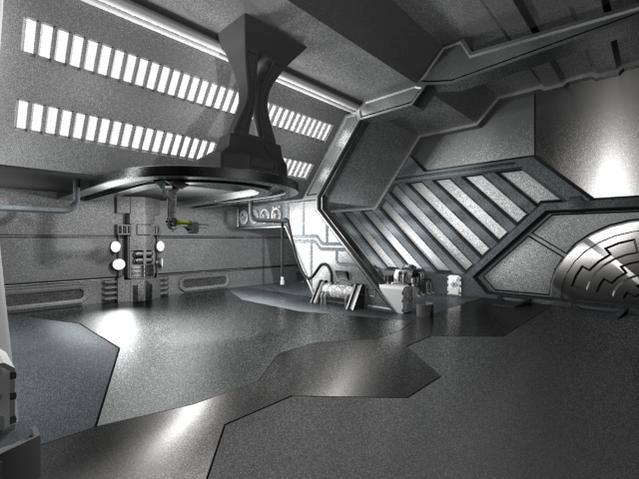 Sci Fi Hangar Bar - WIP — polycount