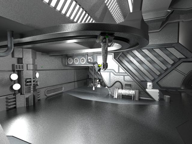 Sci Fi Hangar Bar - WIP — polycount