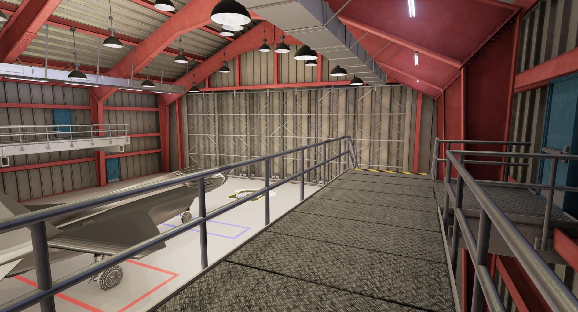 Erich's F-35 Hangar WIP — polycount