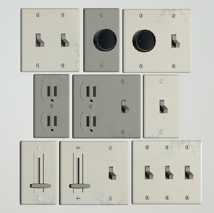 Switches and plugs — polycount