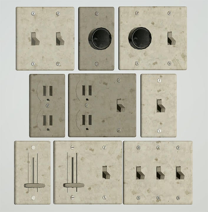 Switches and plugs — polycount