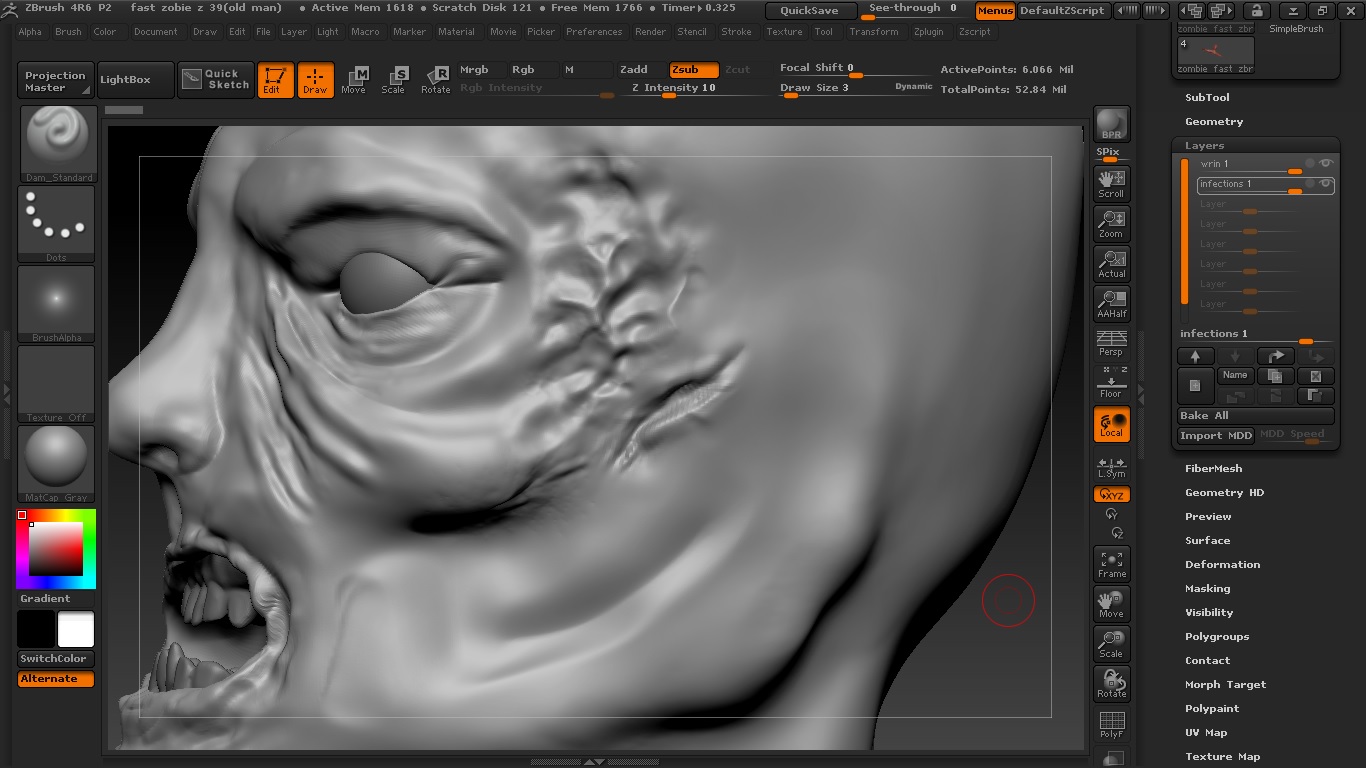 layer problem in zbrush — polycount
