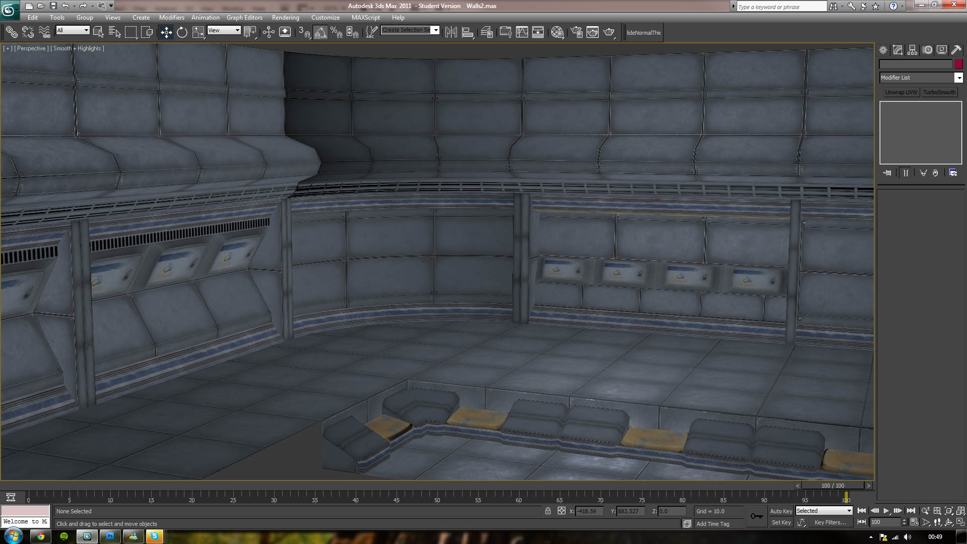 Sci-Fi Modular Interior — polycount