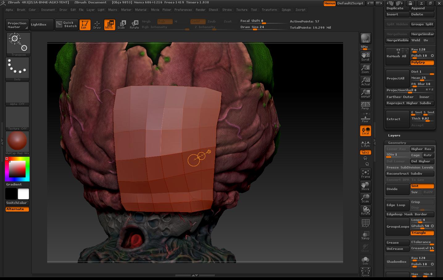 Projecting Details In Zbrush, Please Help — polycount