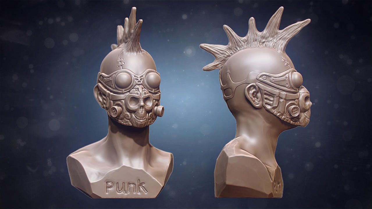 Punk bust — polycount