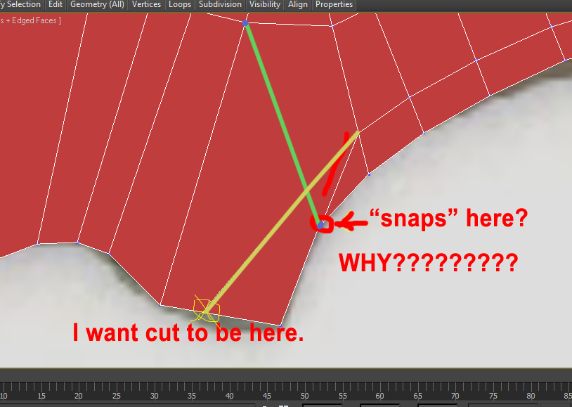 Unable to make cuts in 3ds max 2010 — polycount