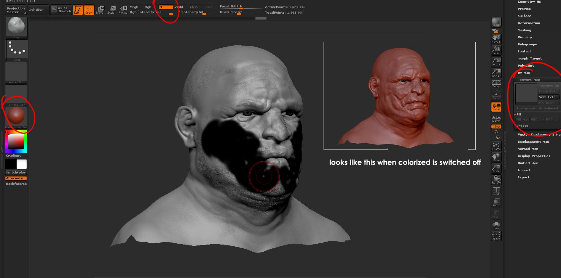 zbrush cant edit object