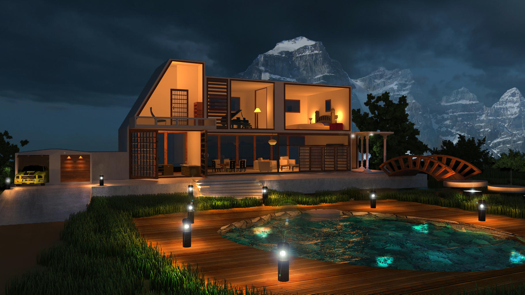 First Post - Showing house + car — polycount
