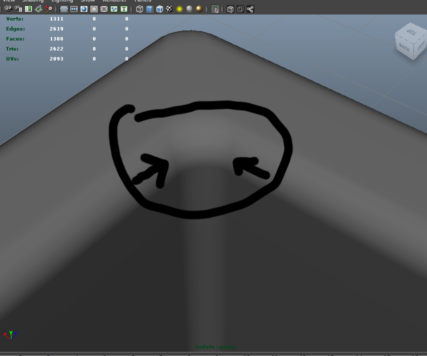 Maya - How to fix this thing ? (Normals, bevel) — polycount