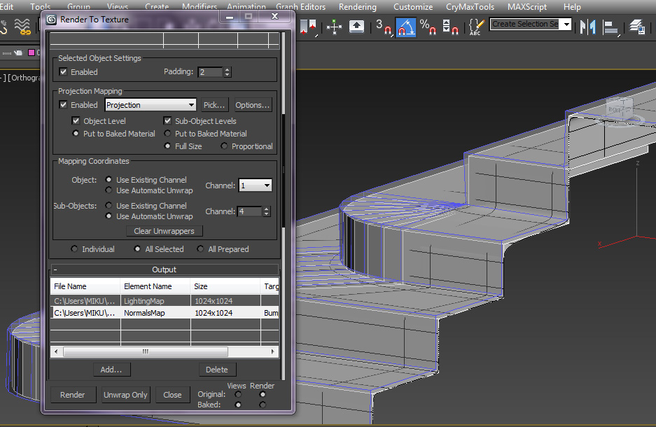Incorrect AO/Normal Baking in 3Ds Max — polycount