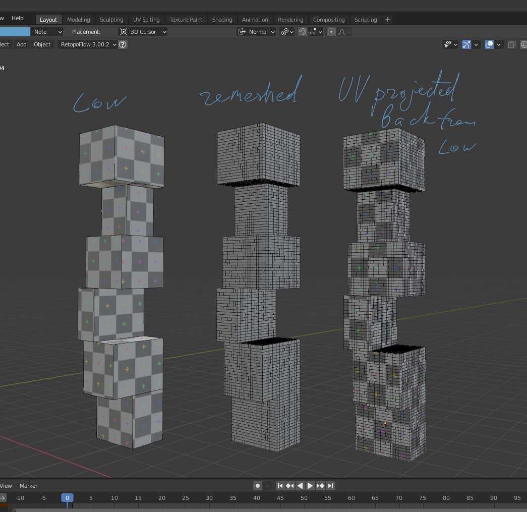 white squares on mesh zbrush