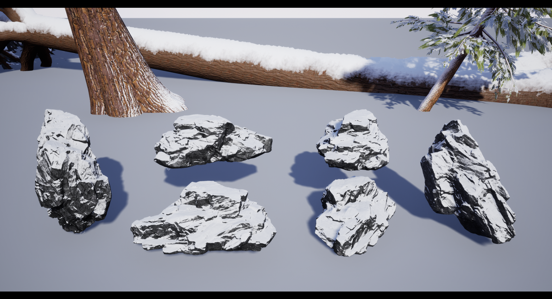 Finished Environment Snowy Forest Polycount