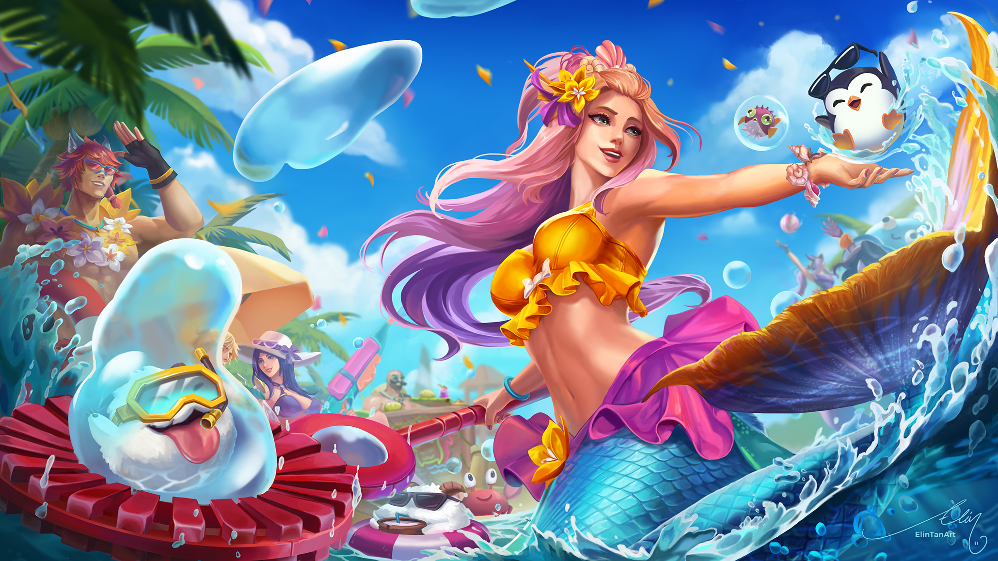 Arrangement Stort univers let League of Legends / Pool Party Nami fan art — polycount