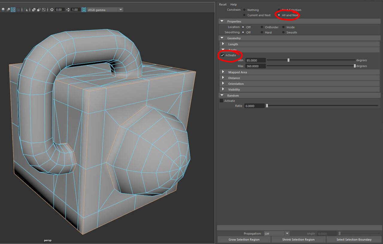 Maya Help, Bevel polygon edges and faces