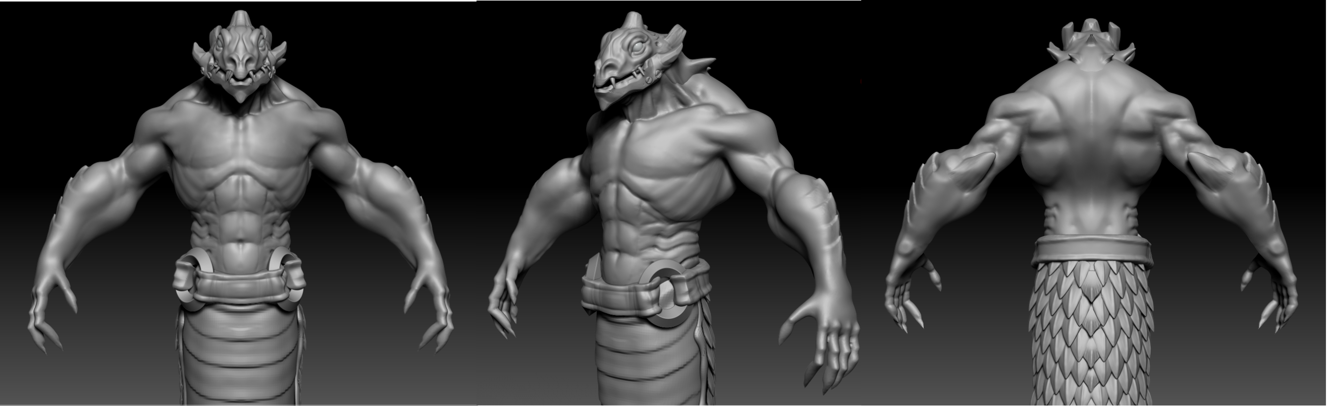 Wip] Naga Warrior Realtime — polycount