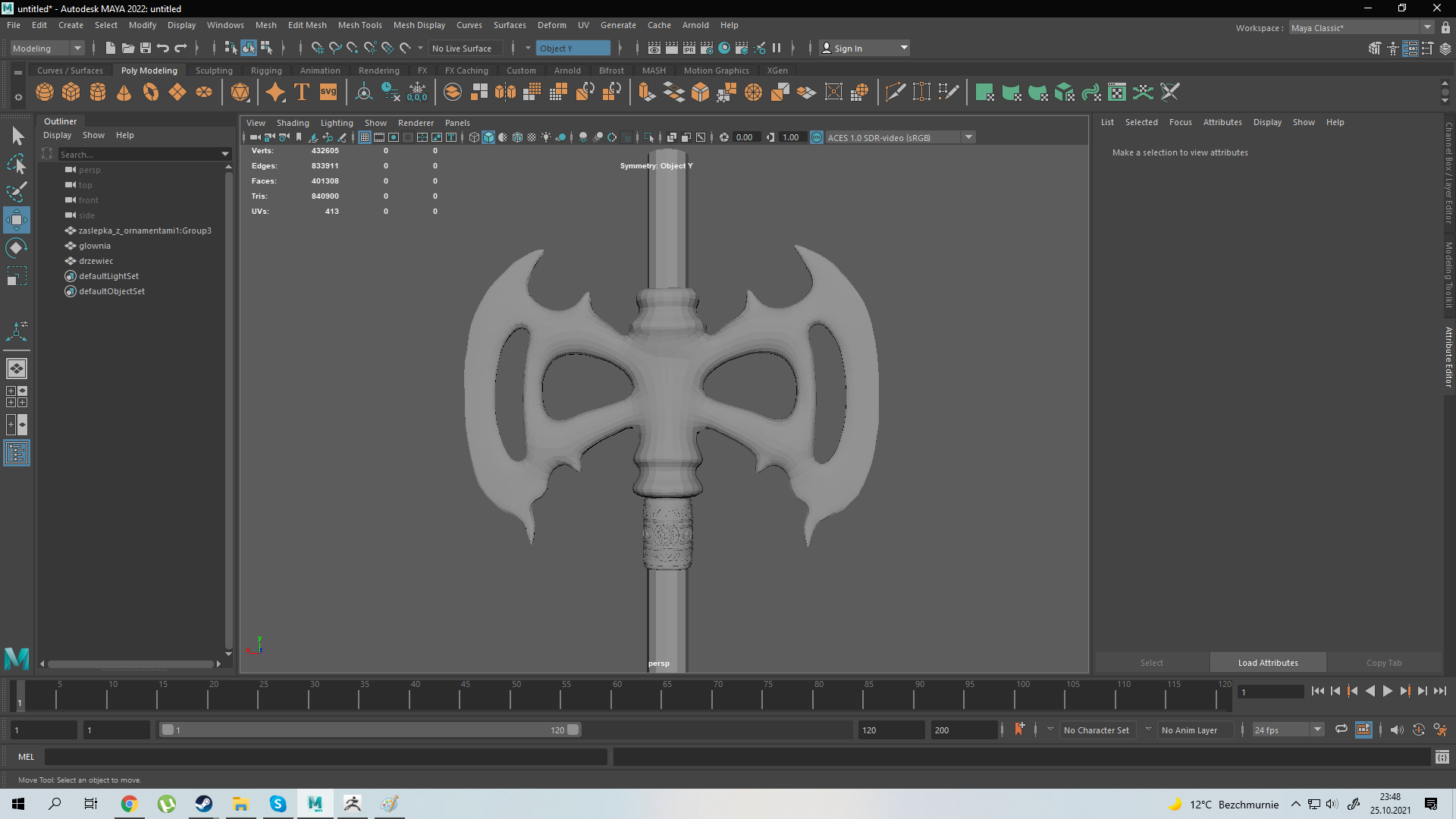 zbrush model stuck on screen