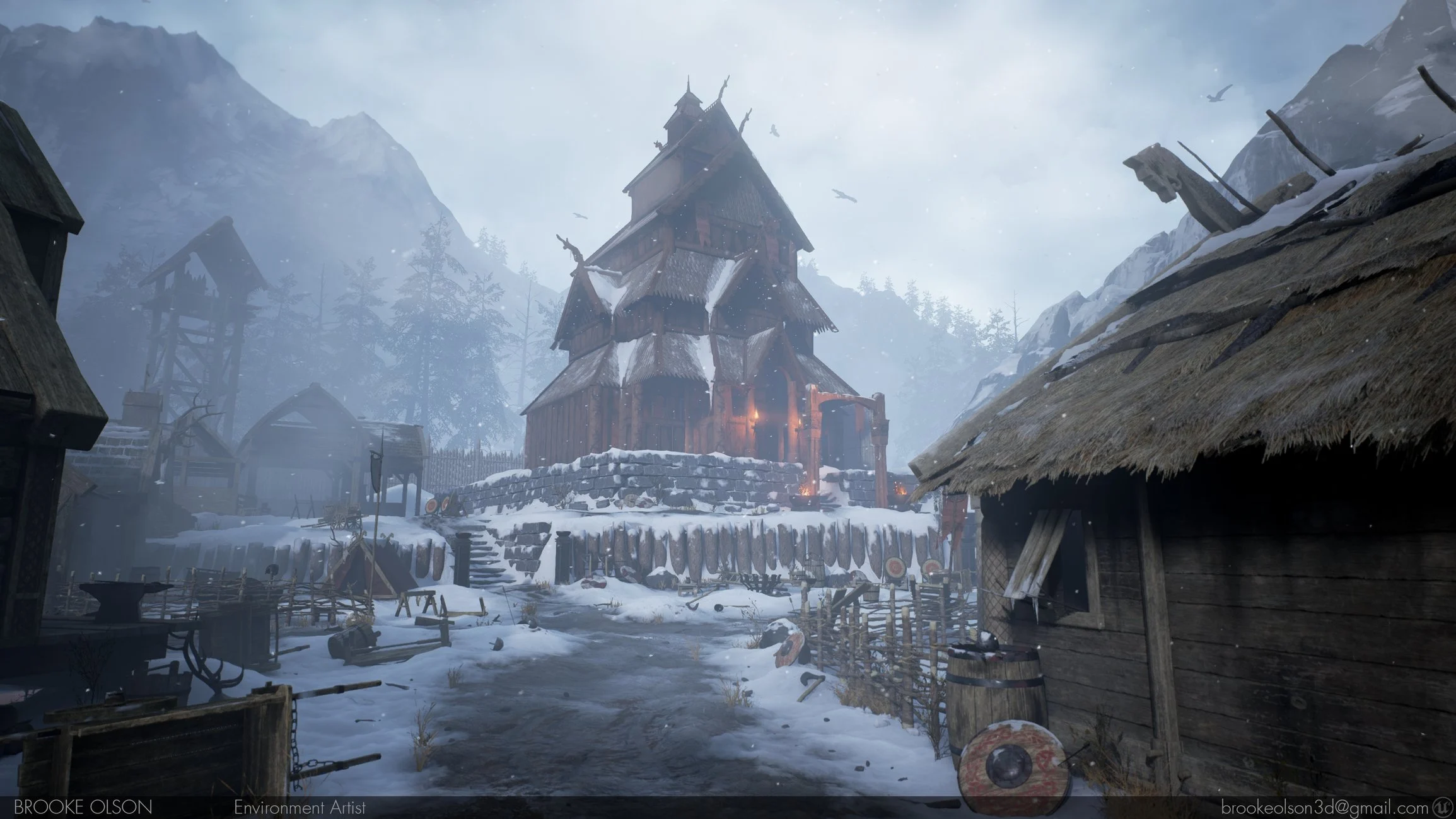 viking village artstation fantasy castle environment concept vikings medieval landscape places polycount unreal olson brooke engine hello modeling artist squarespace