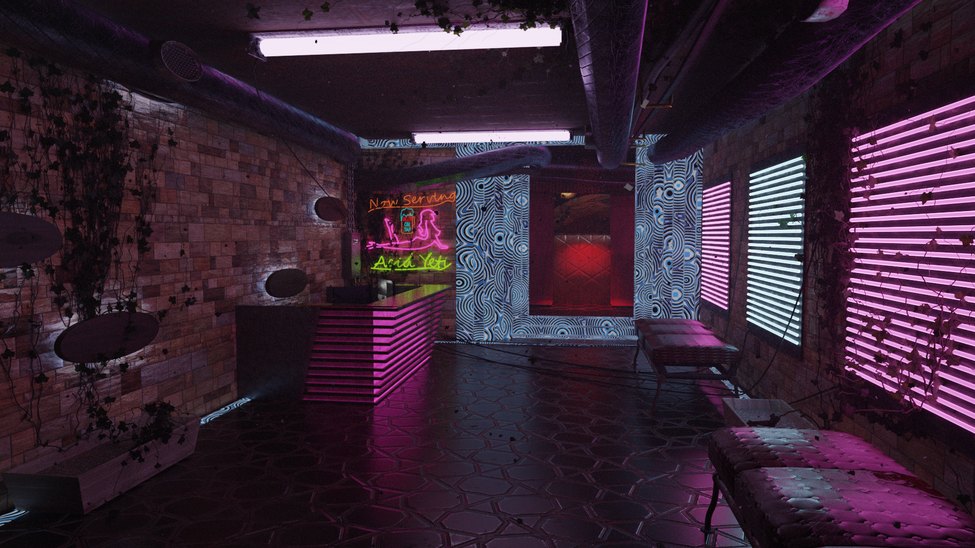 Cyberpunk Themed Space Club Entrance 10/23/2019 — polycount