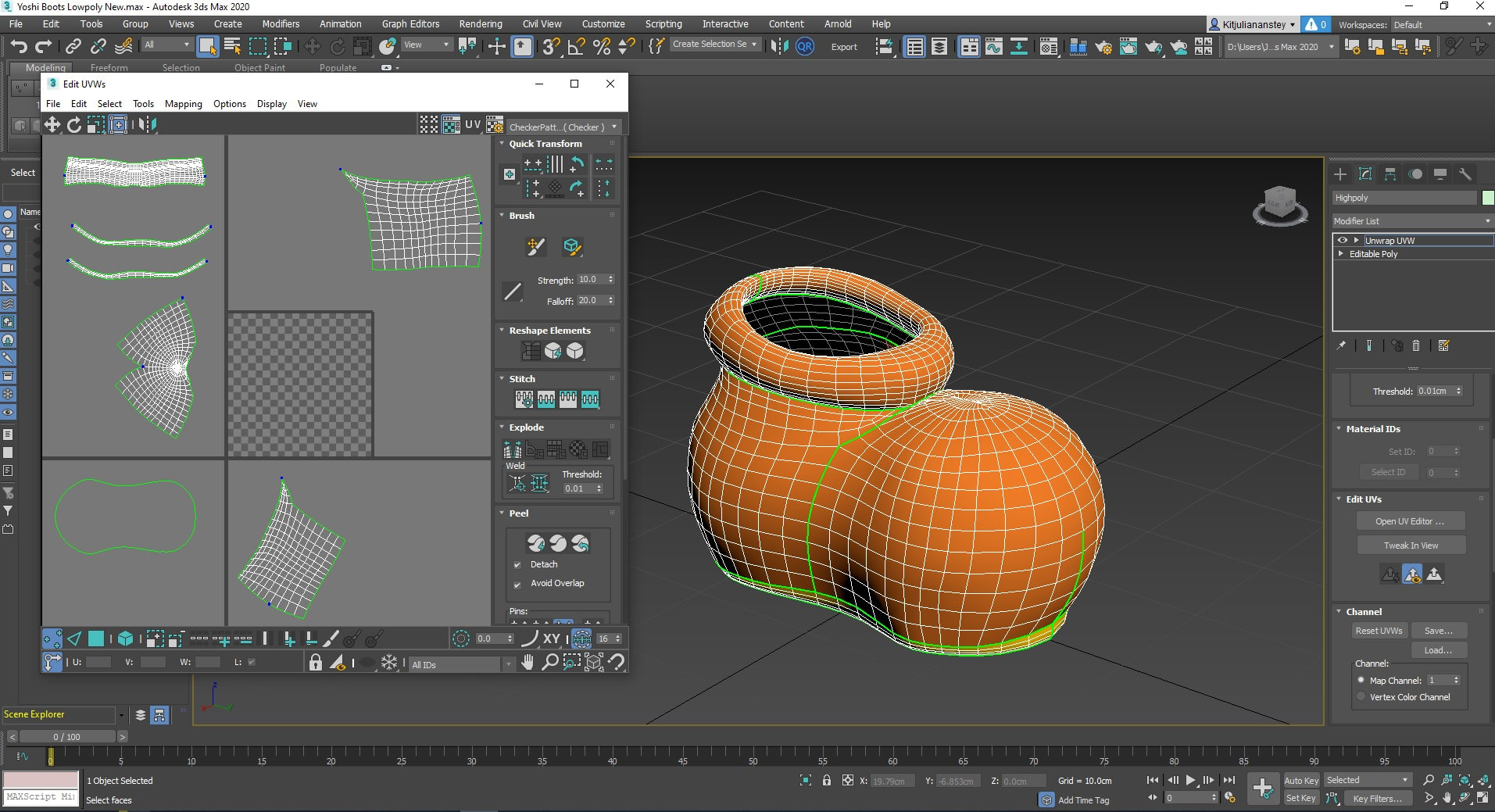 export models with 2 uv channels from ultimate unwrap 3d