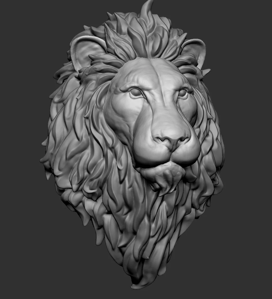 stylized lion zbrush