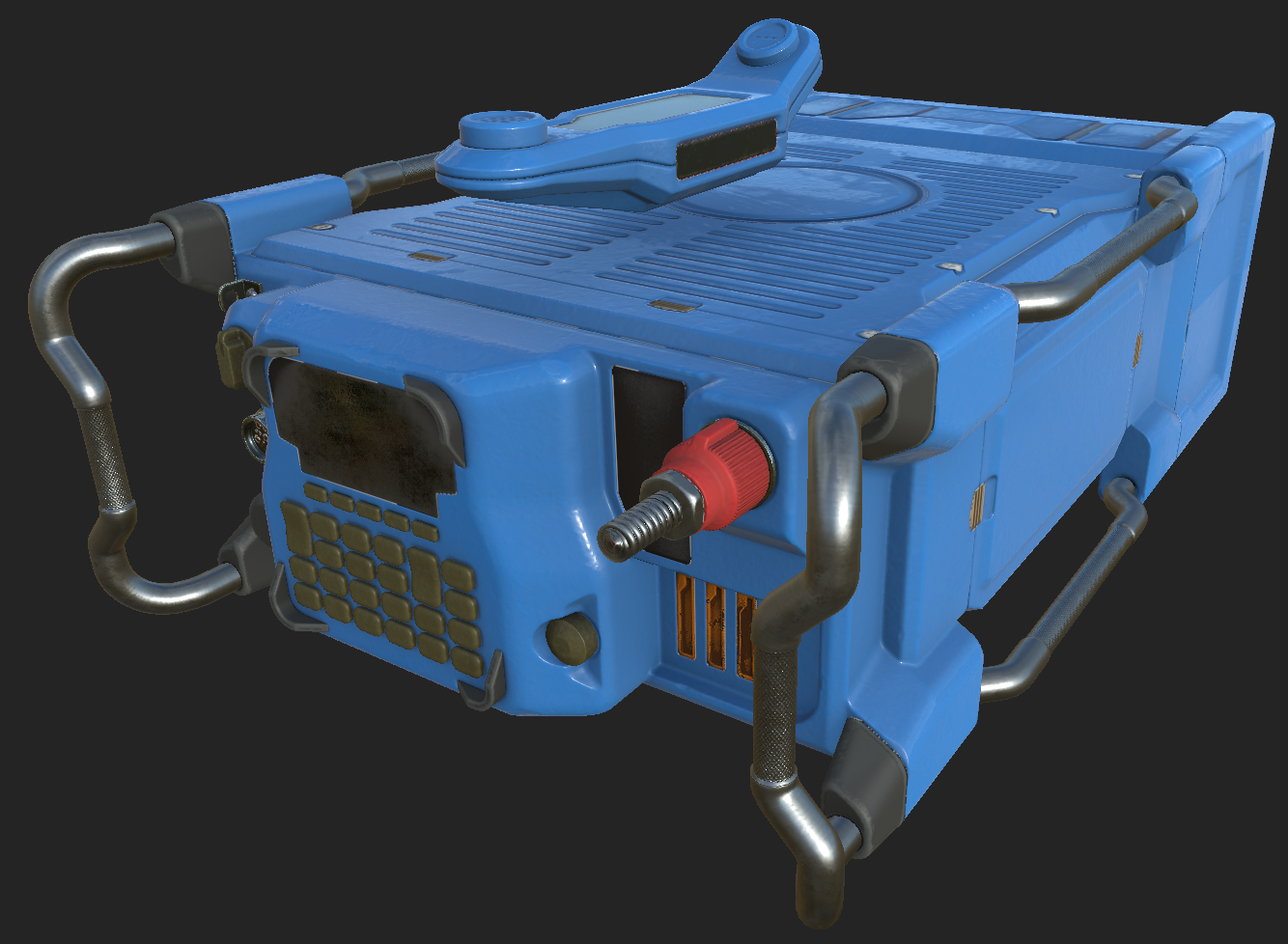 Finished Scifi Military Radio — Polycount