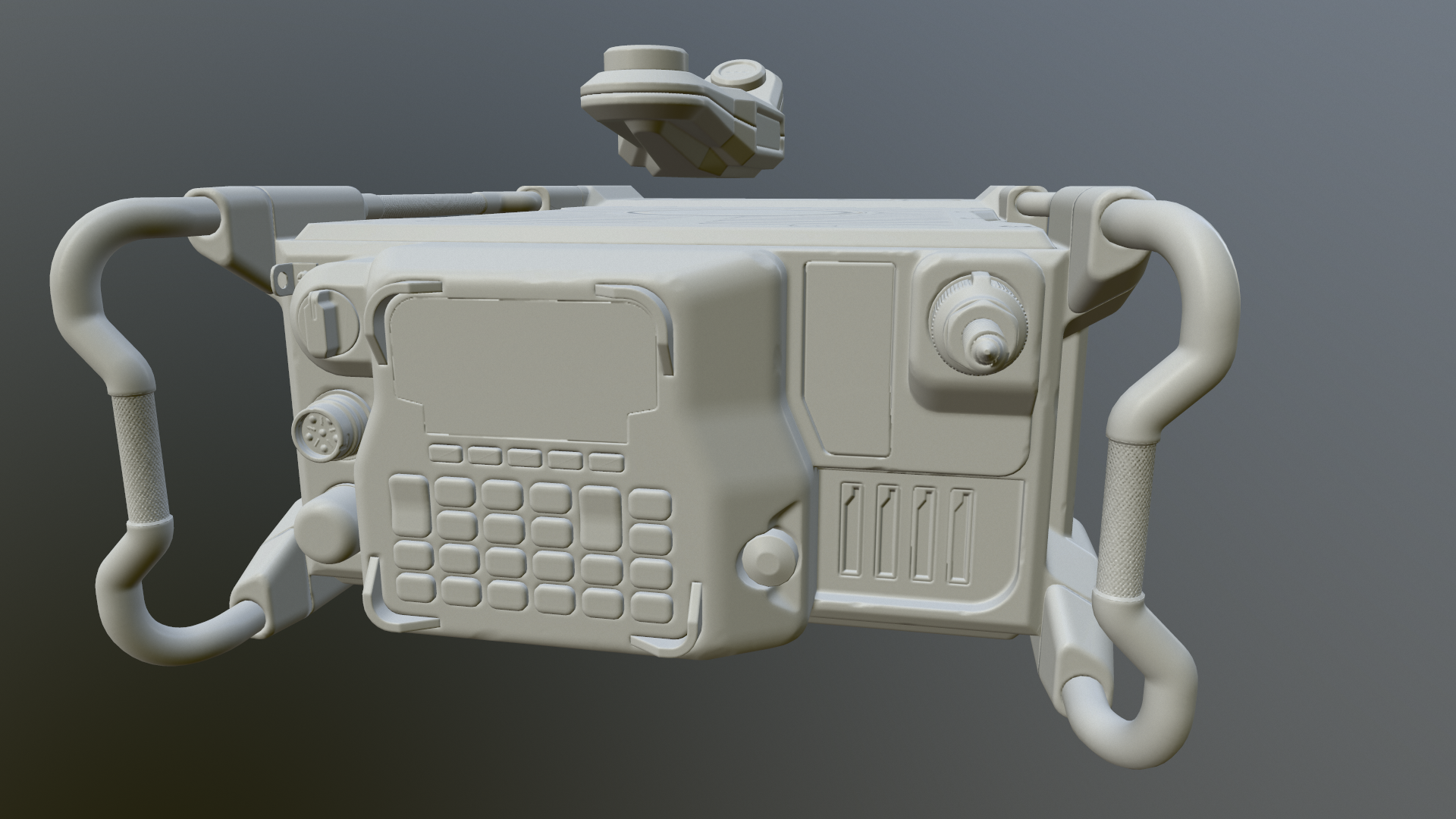 Finished Scifi Military Radio — Polycount