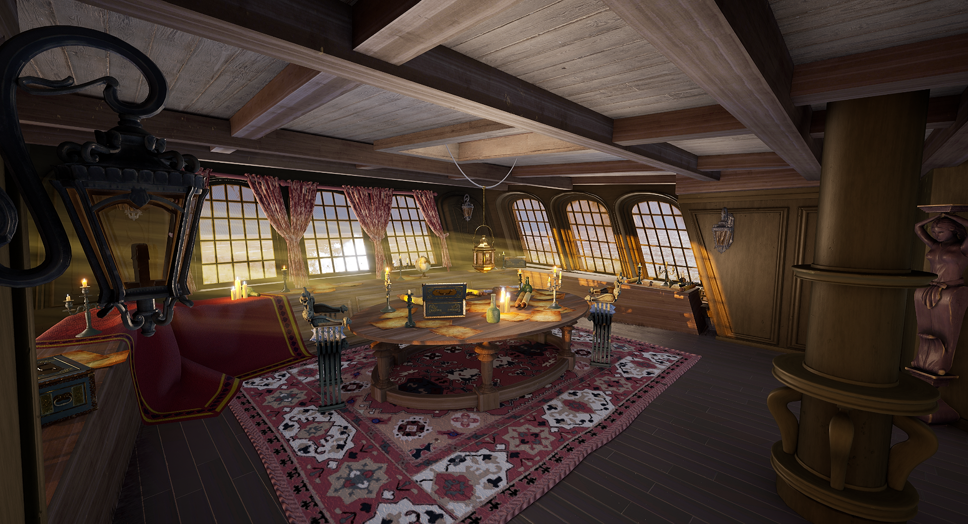 WIP] The Black Pearl Captain's Quarters UE4 — polycount