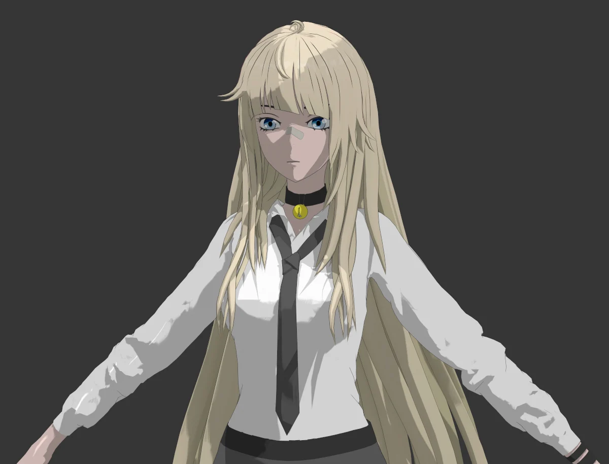 3d anime character. Need feedback (warning: image heavy) — polycount