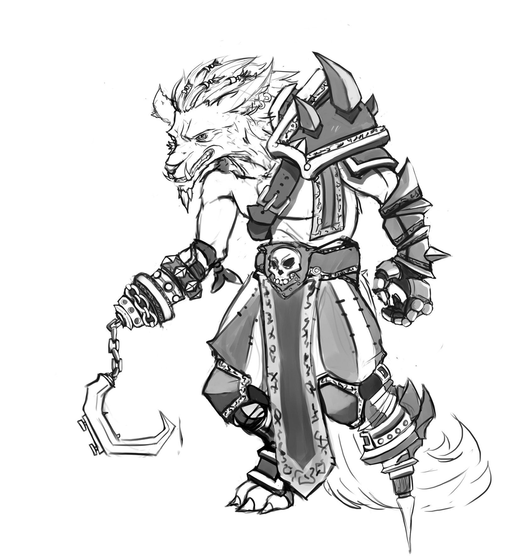 Wolf character design — polycount