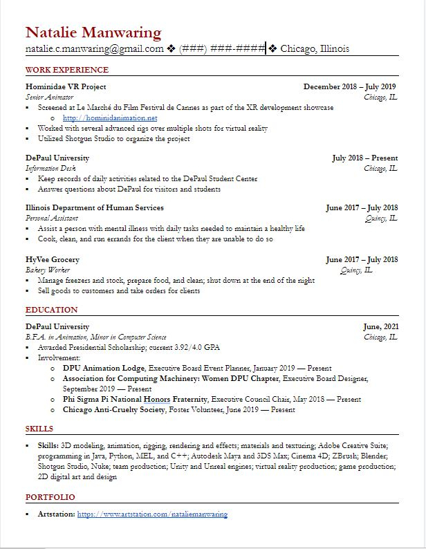 help improve my resume