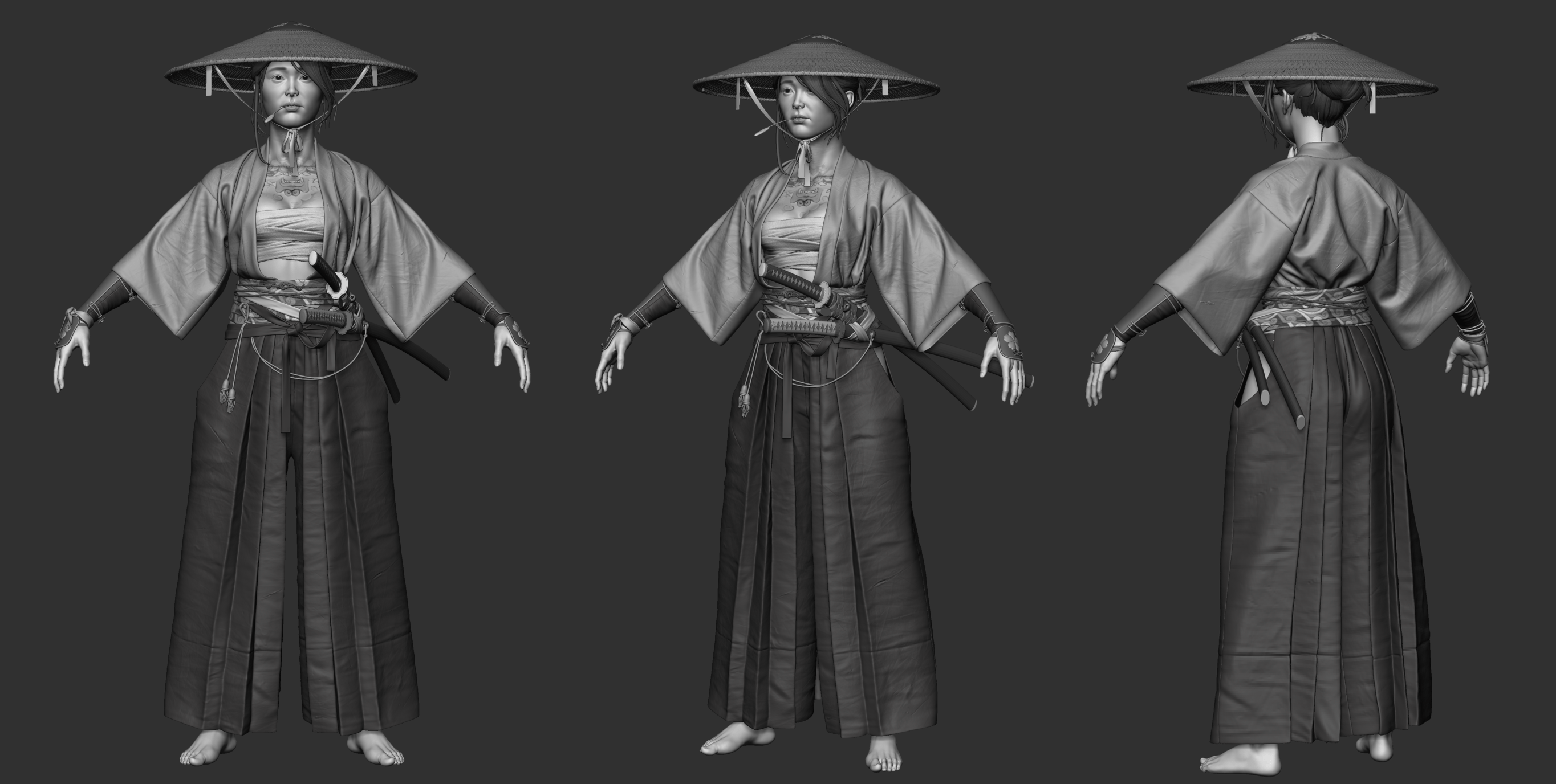 [WIP] - UE4 - Female Samurai — polycount