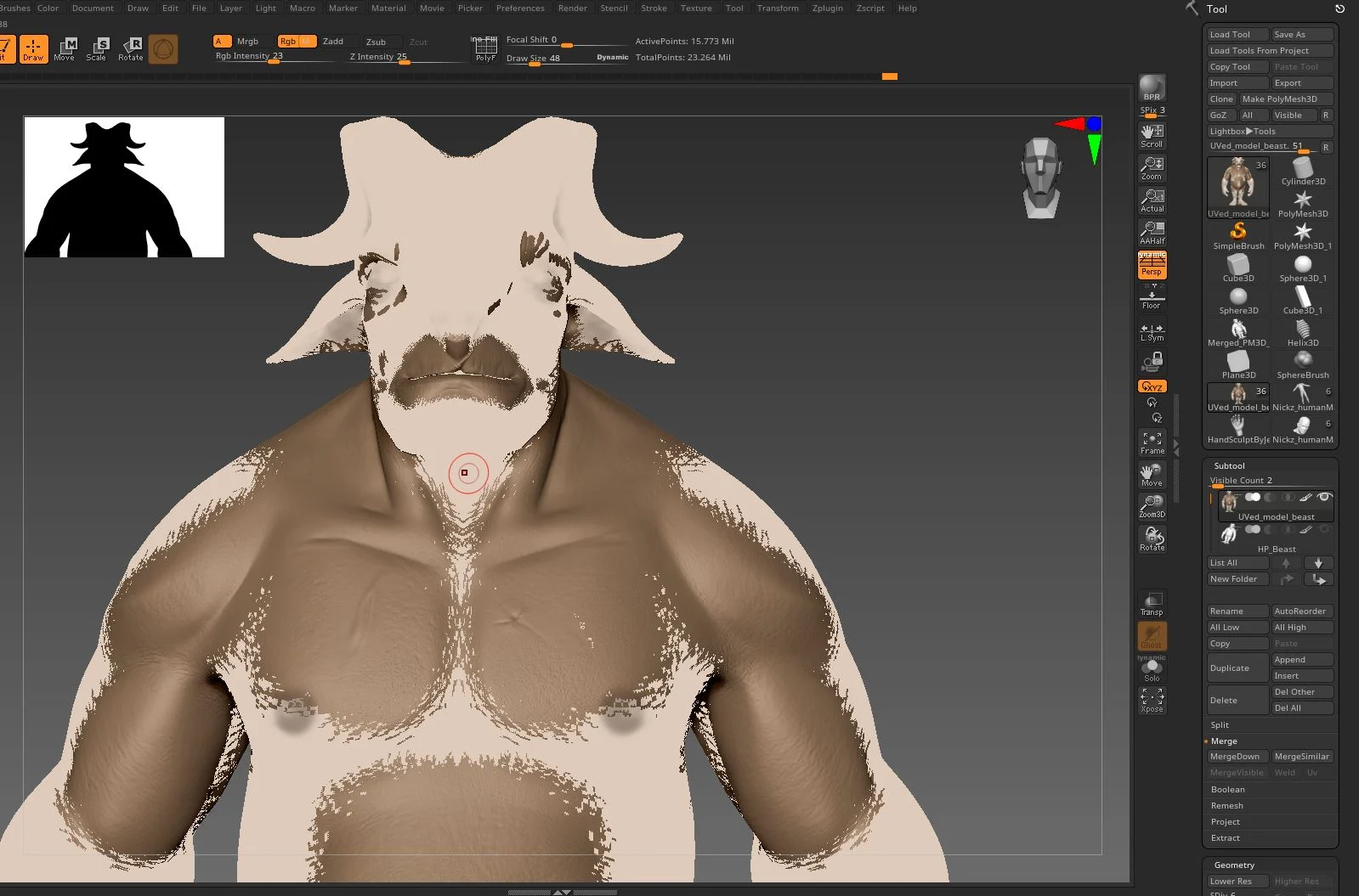 zbrush color not showing