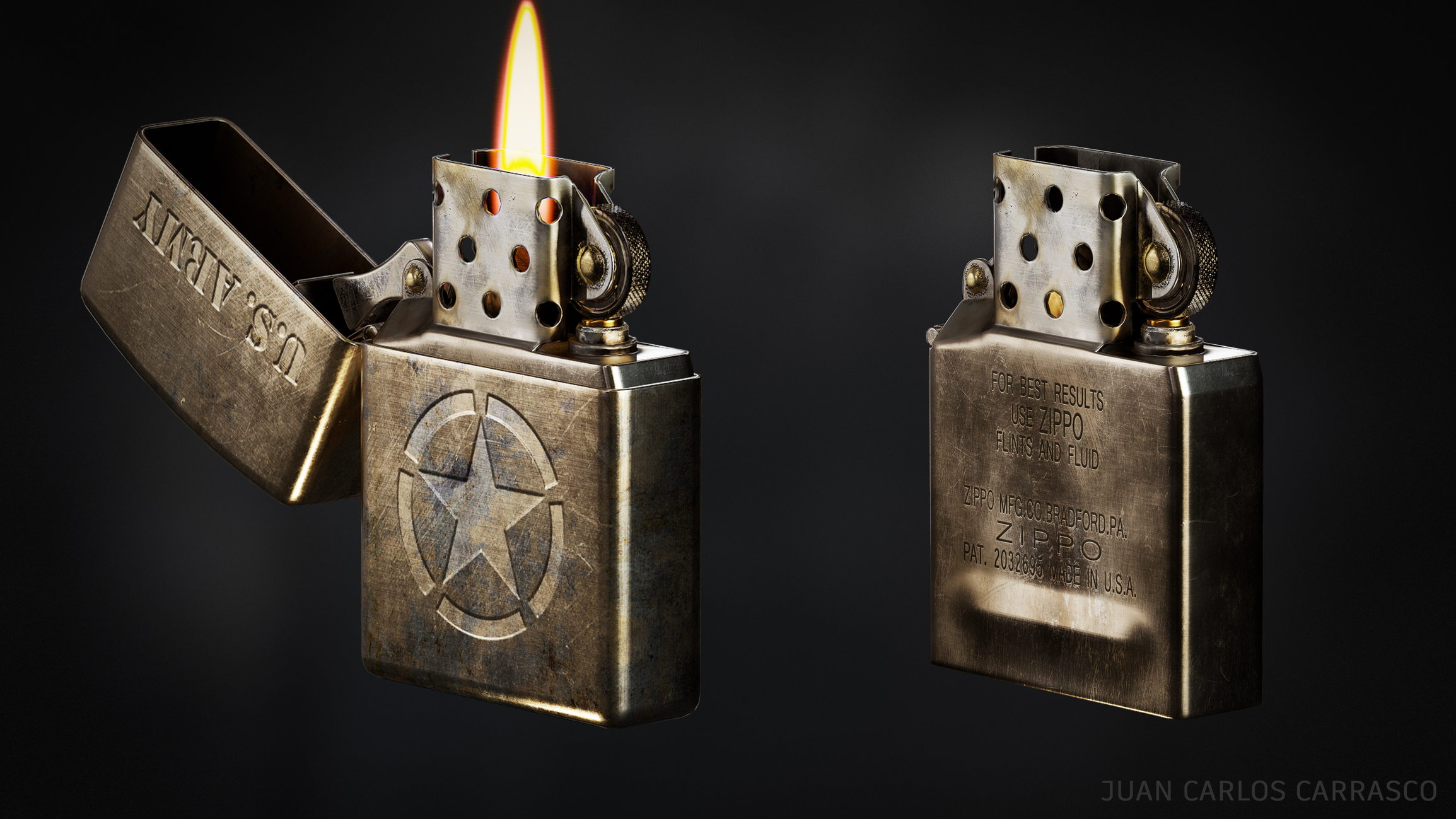 WW2 Zippo lighter — polycount