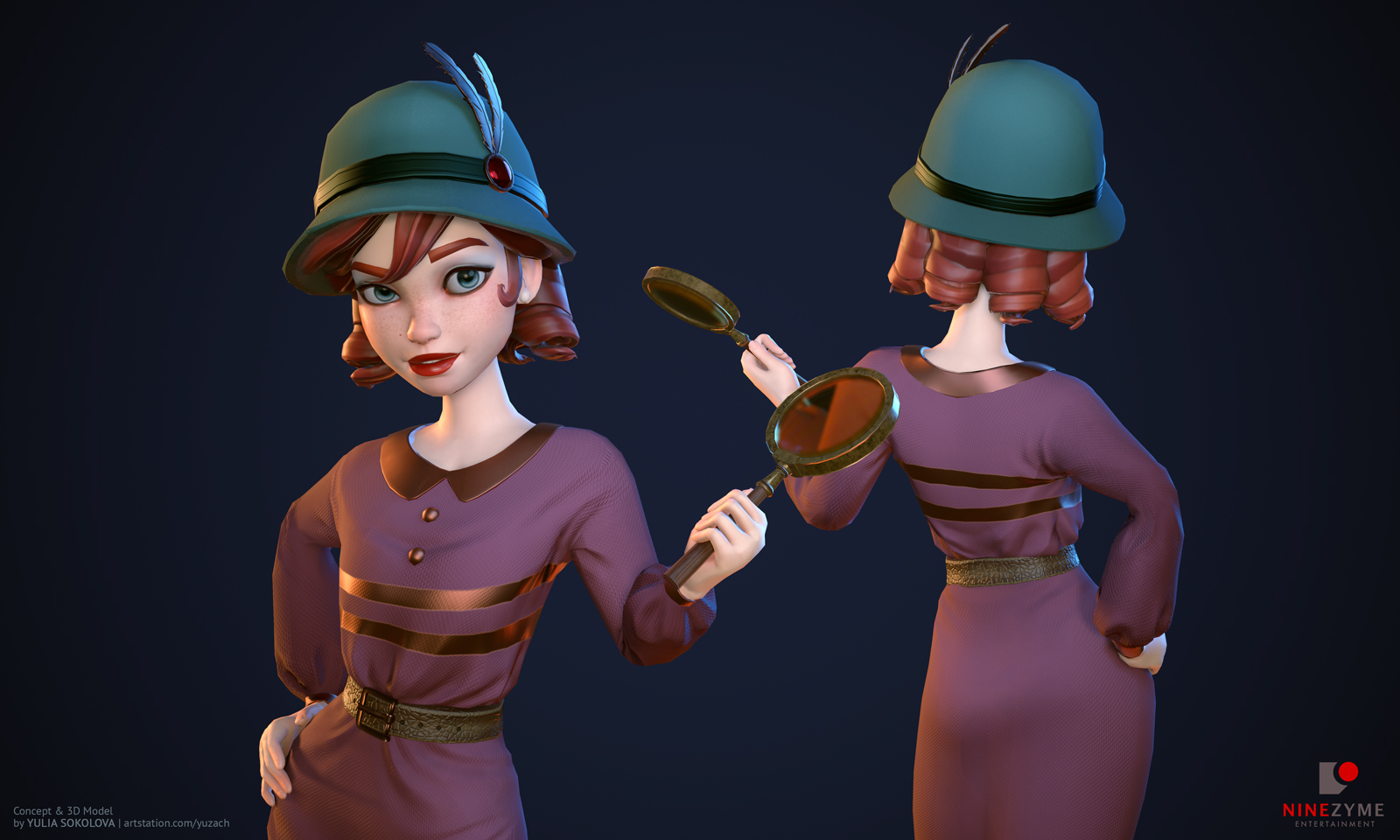 Lady Detective (Game Model) — polycount